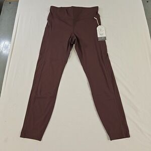 Vuori Stride Leggings Women's Medium Chestnut Brown Stretch Running Gym Yoga NWT